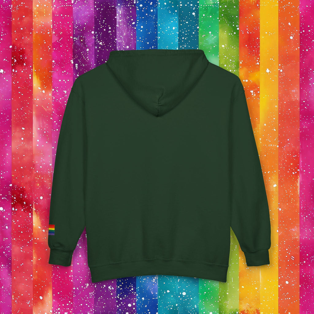 Bespattered Facade Rainbow LGBTQ+ Pride Embroidered Full-Zip Hoodie