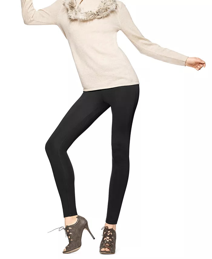 Hue High Waist Black Out Ponte Leggings, Size XS