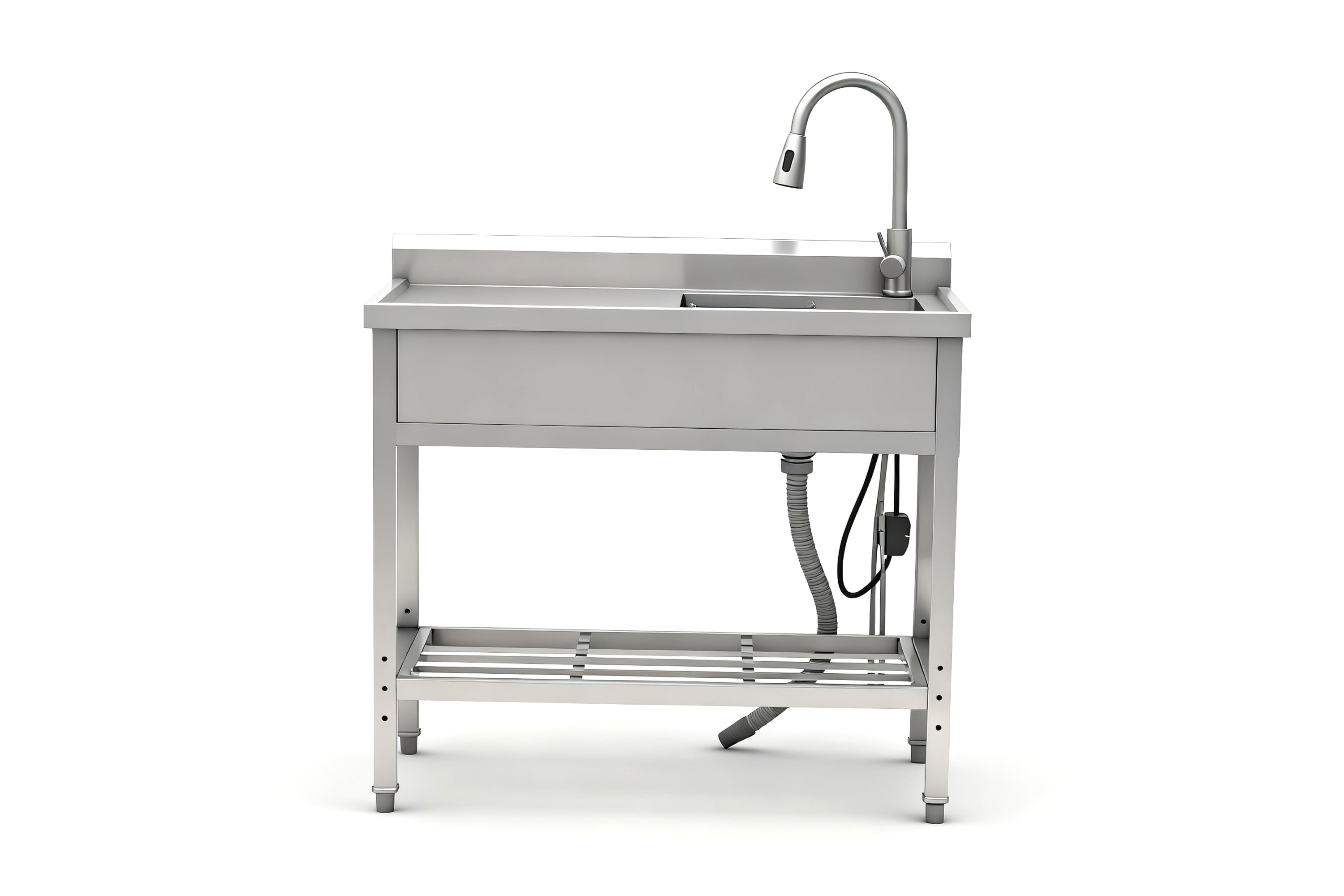 Stainless Steel Utility Sink, Freestanding Sink 2