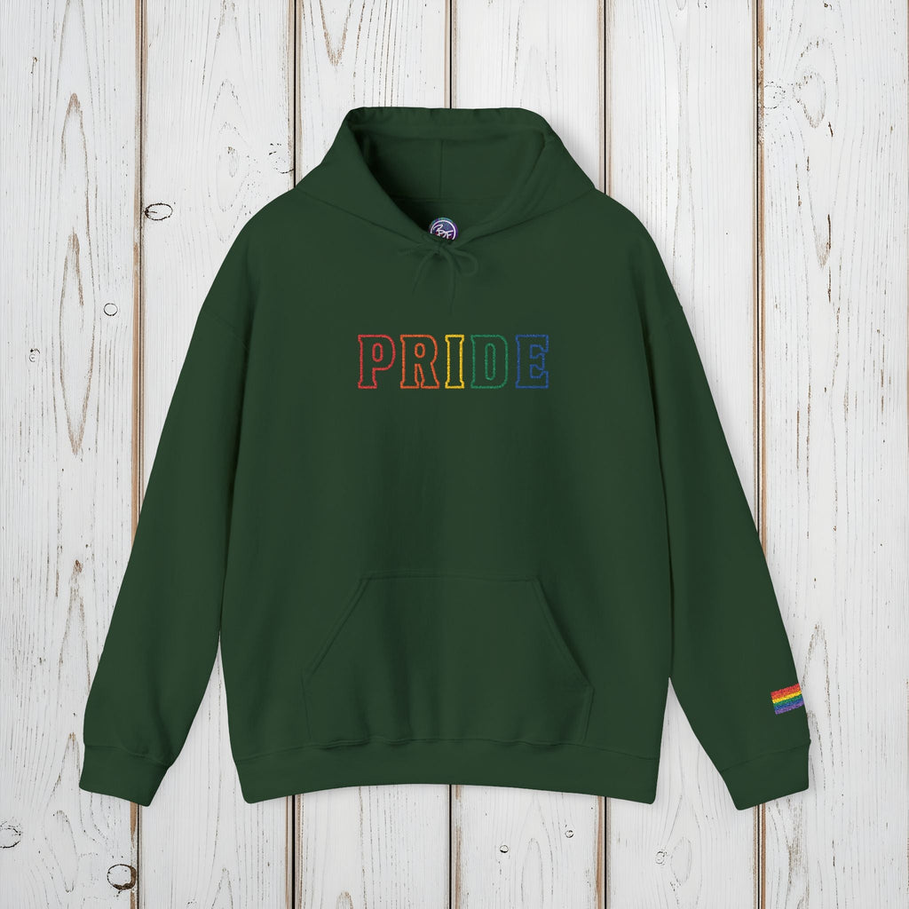 Bespattered Facade Pride Rainbow LGBTQ+ Embroidered Unisex Heavy Blend™ Hooded Sweatshirt