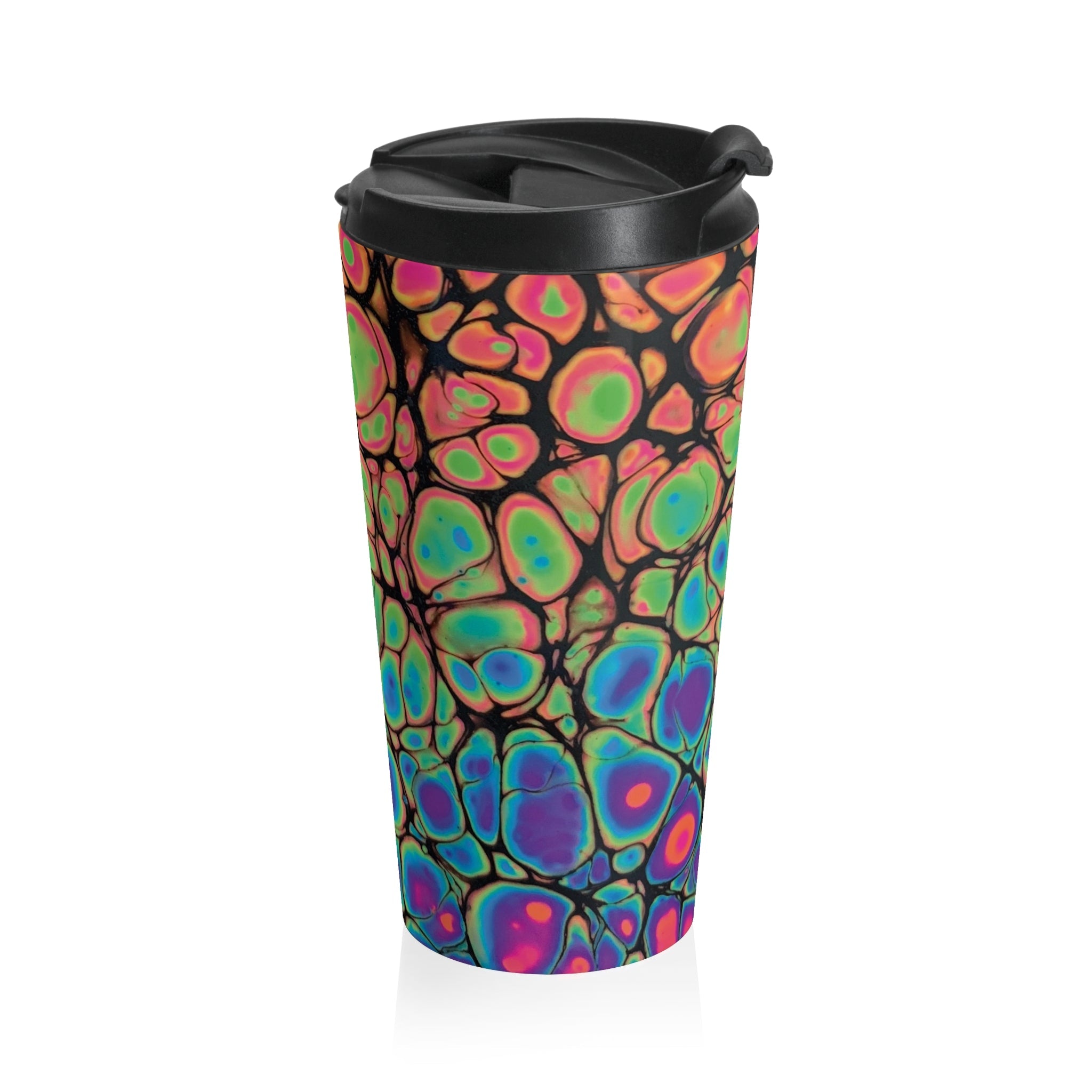 Bespattered Facade Neon Goodness Stainless Steel Travel Mug