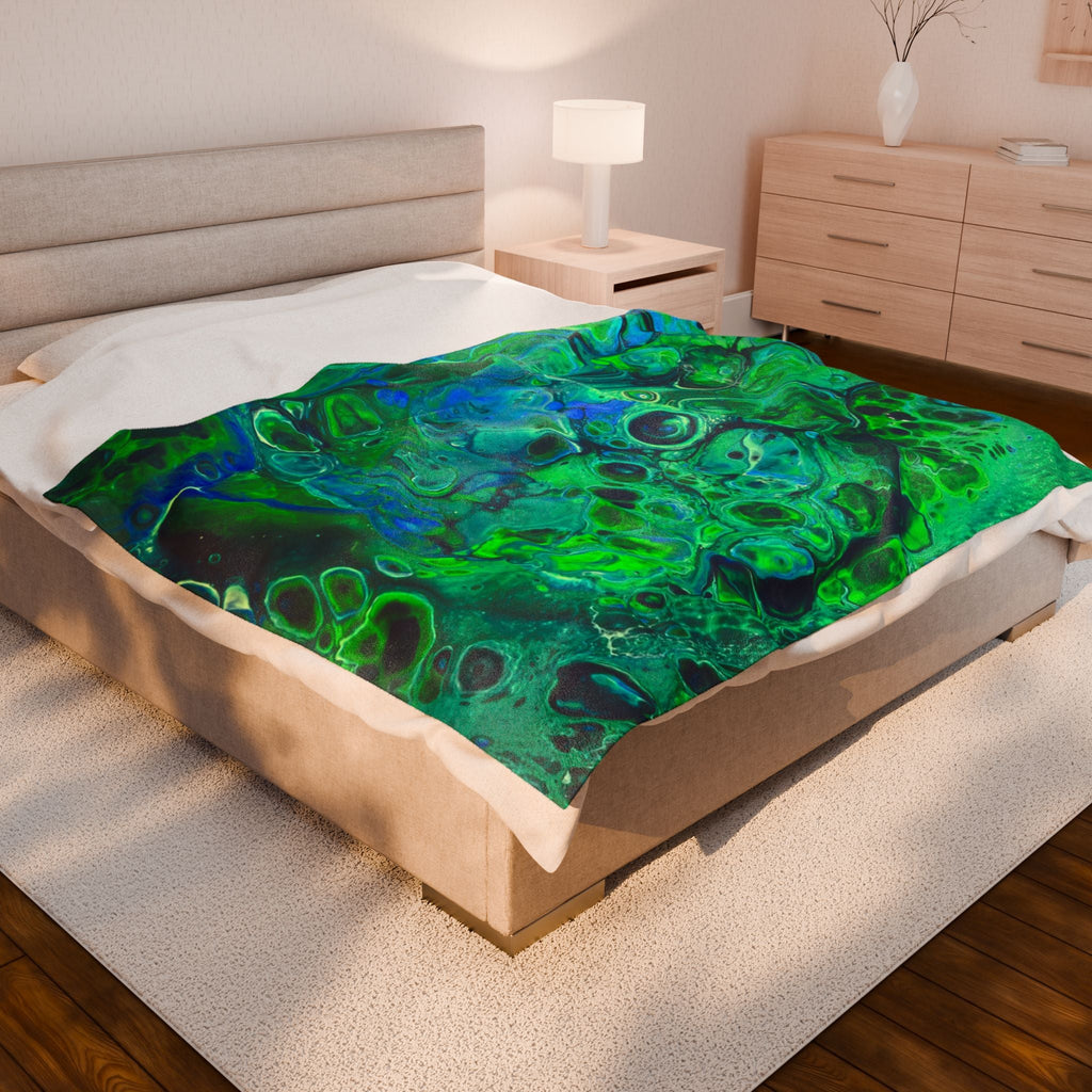 Bespattered Facade Radioactive Velveteen Plush Blanket | 3 Sizes