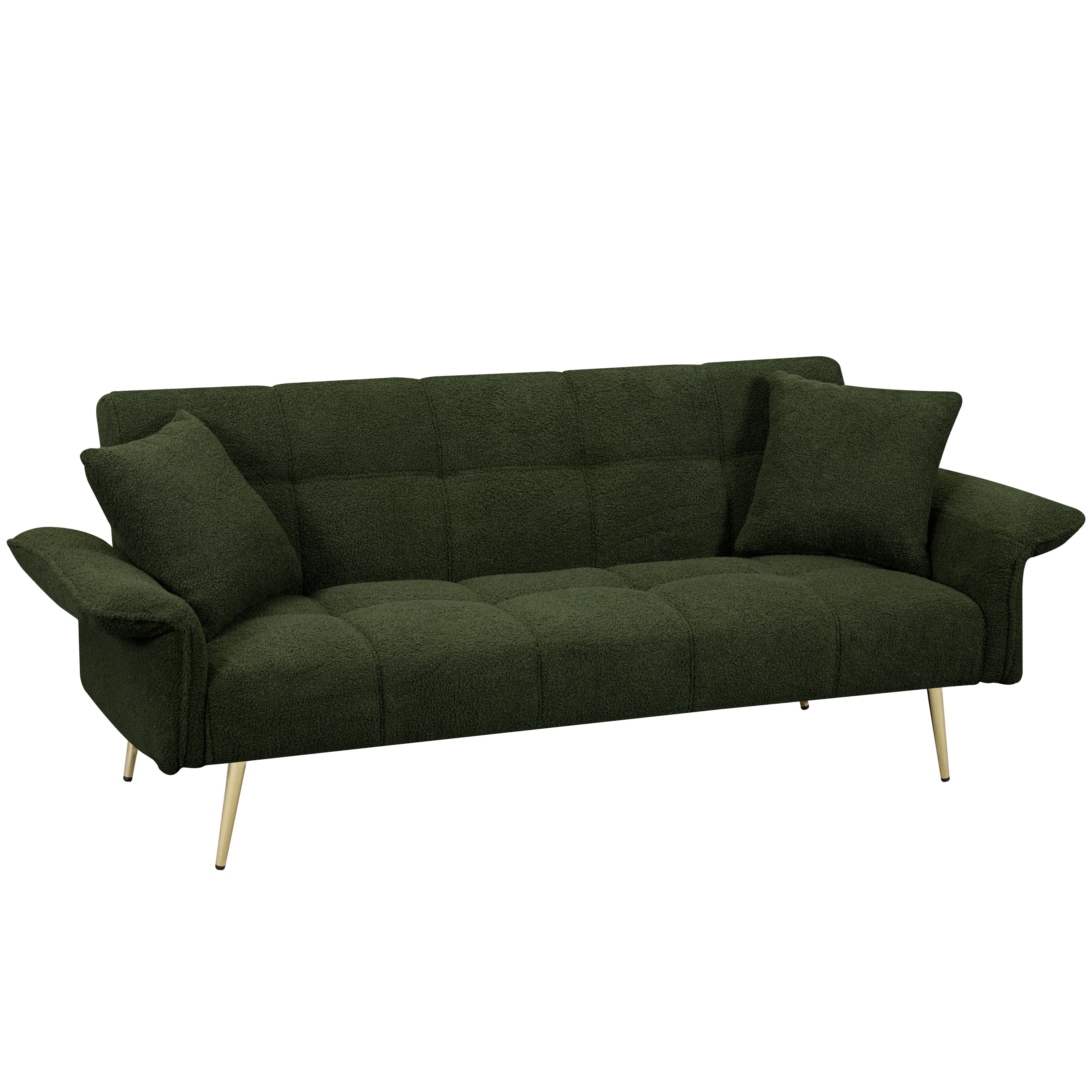 70.1 'futon sofa bed, convertible double sofa bed with folding armrests for living rooms and small Spaces