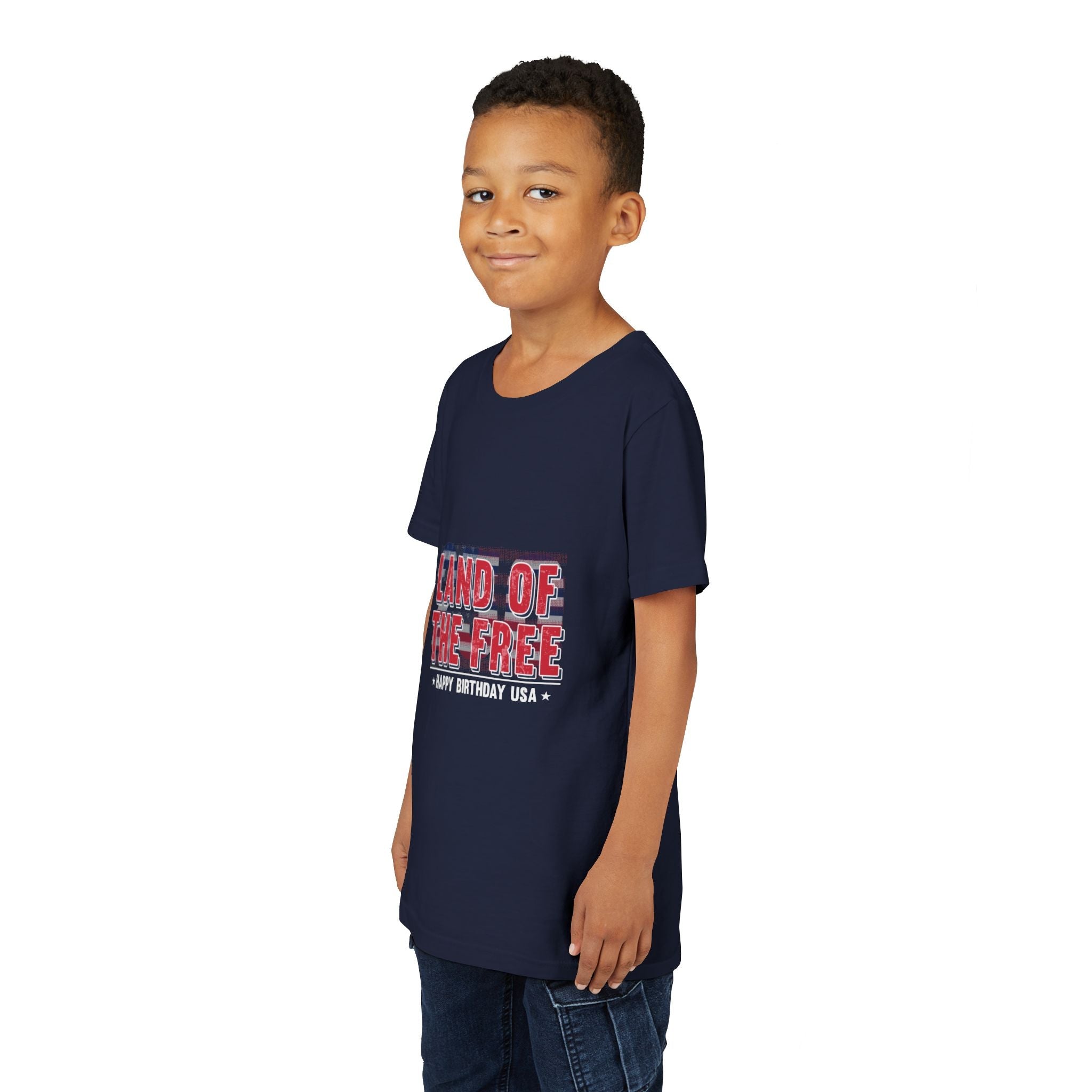 Youth Tee – "Land of the Free" Patriotic 4th of July Shirt