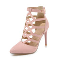 New Women's High Heel Hollow Roman Sandals (Size 43)
