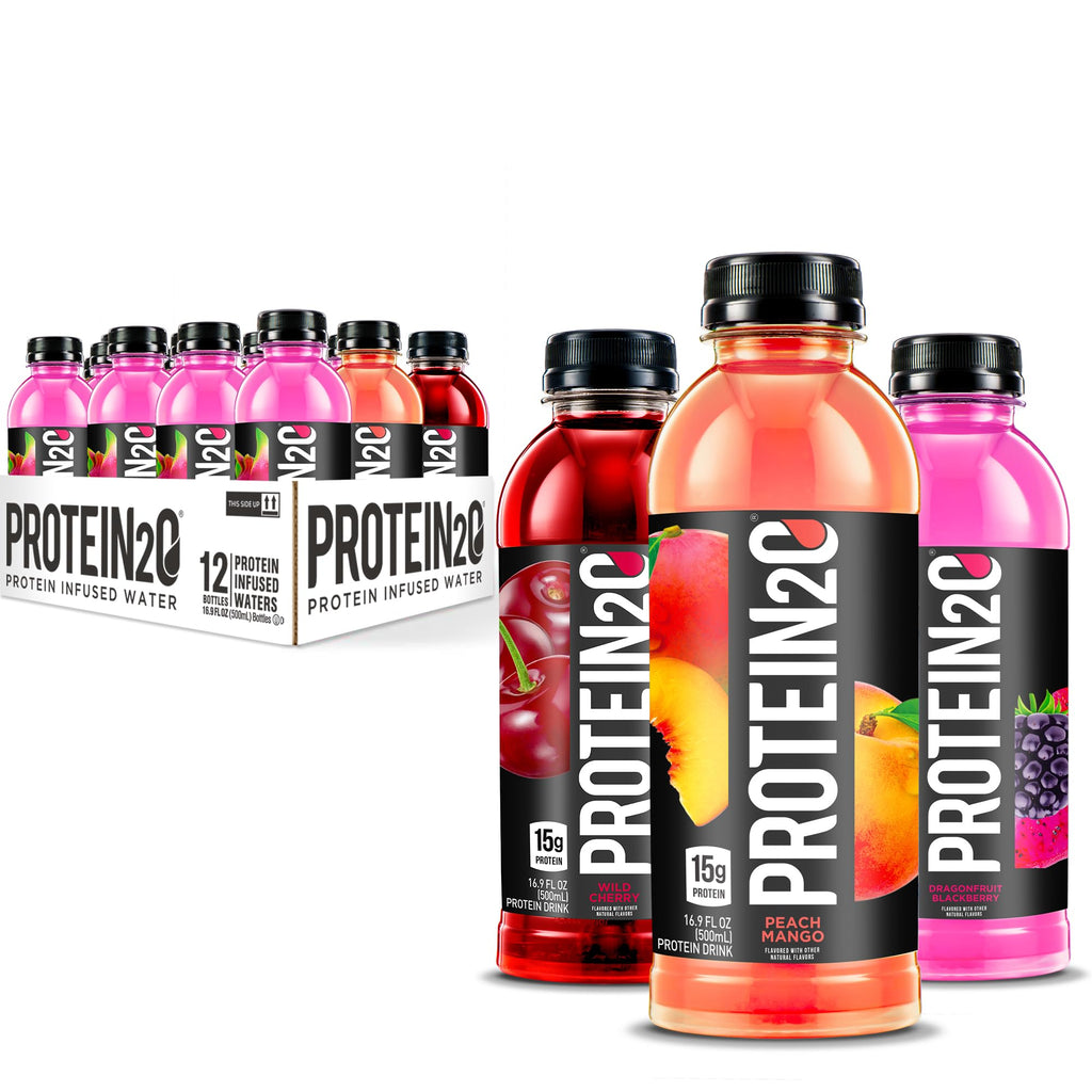 Protein2o 15g Whey Protein Isolate Infused Water Ready To Drink Gluten Free Lactose Free No Artificial Sweeteners Flavor Fusion Variety Pack 16.9 oz Bottle (Pack of 12)