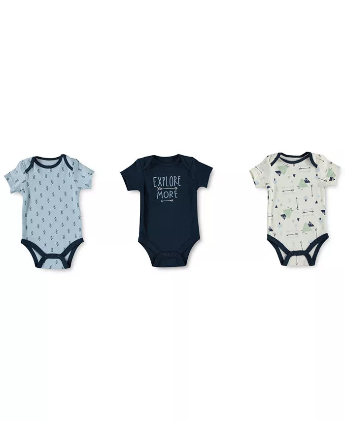 Chickpea Cutie Pie Baby Boys 3-PC. Printed Bodysuits Set, 3-6 Months