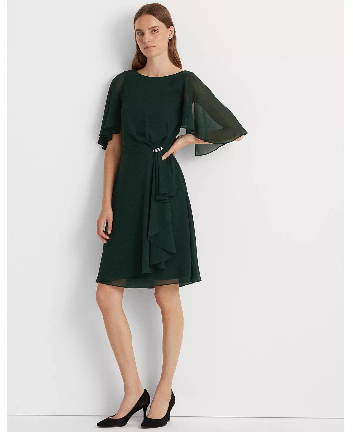 Ralph Lauren Ruffled A-Line Dress, Size 0