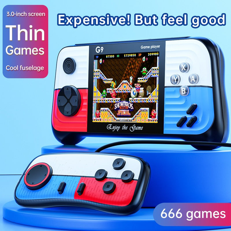 Retro Handheld Game Console with Joystick and Color Display