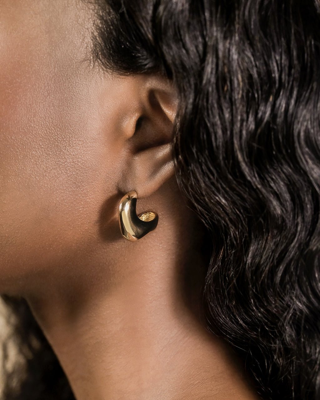 Demi Chunky Molten Metal Hoop Earrings