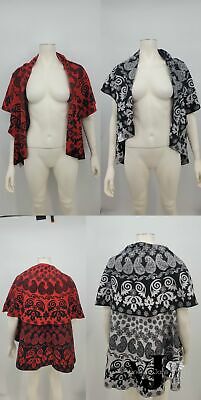 Womens Reversible Printed Cold Weather Shawl Wrap One Size