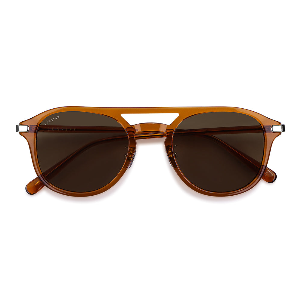Coast 50mm Double Bridge Sunglasses | Burnt Orange
