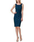 Tahari Womens Blue Sleeveless Above The Knee Body Con Evening Size 8