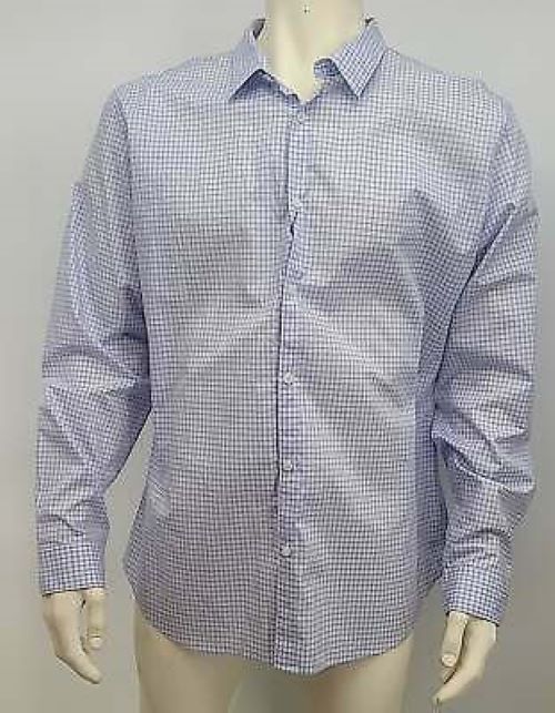 Calvin Klein Purple Slim-Fit Non-Iron Shirt lavender,Size 2XL