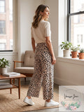 Sanctuary Beige Ink Spot Printed Bohemia Modern Wide Leg Pants, Size Small