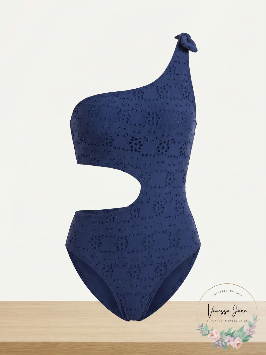 Aqua Swim One Shoulder Side Cutout One Piece Swimsuit