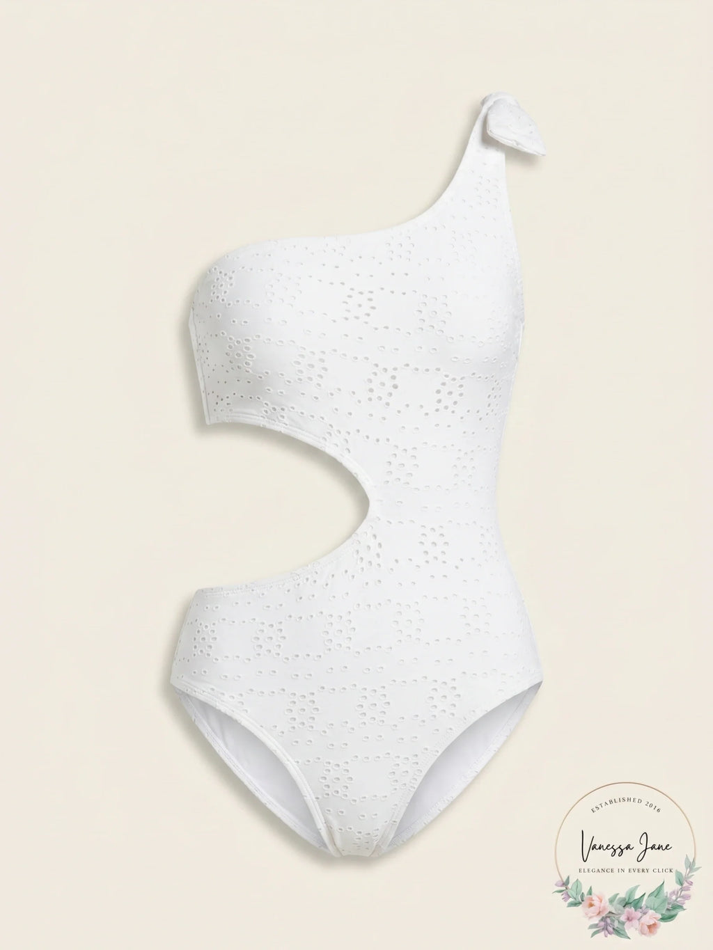 Aqua Swim One Shoulder Side Cutout One Piece Swimsuit