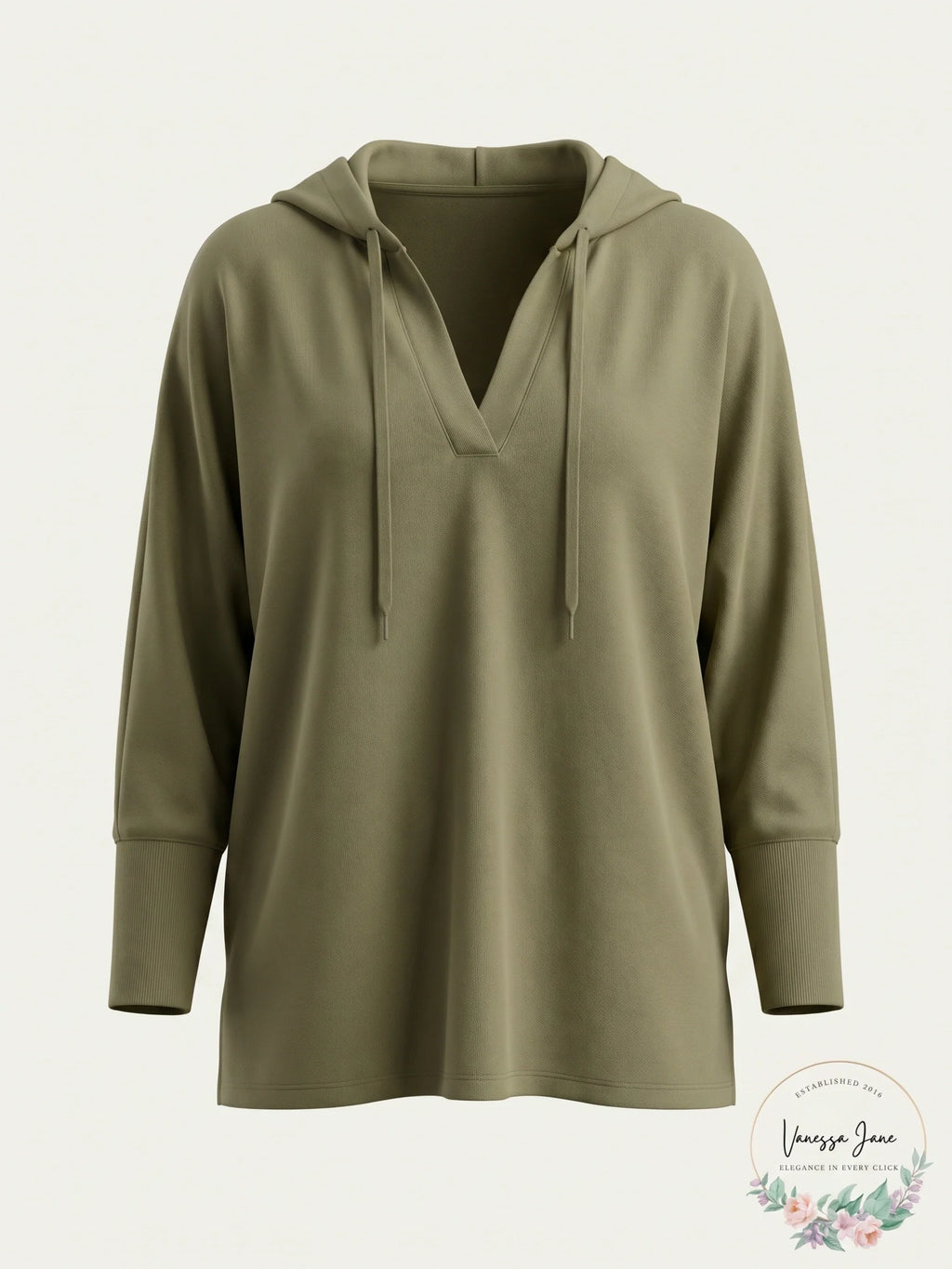 Style and Co Womens Long Sleeve Hooded Top, Size Medium