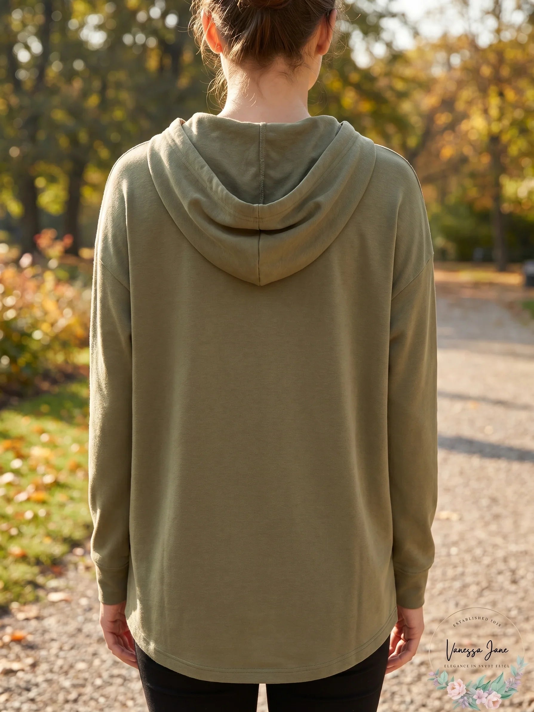 Style and Co Womens Long Sleeve Hooded Top, Size Medium