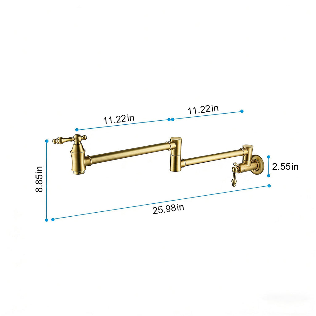 Wall Mount Folding Kitchen Pot Filler Faucet
