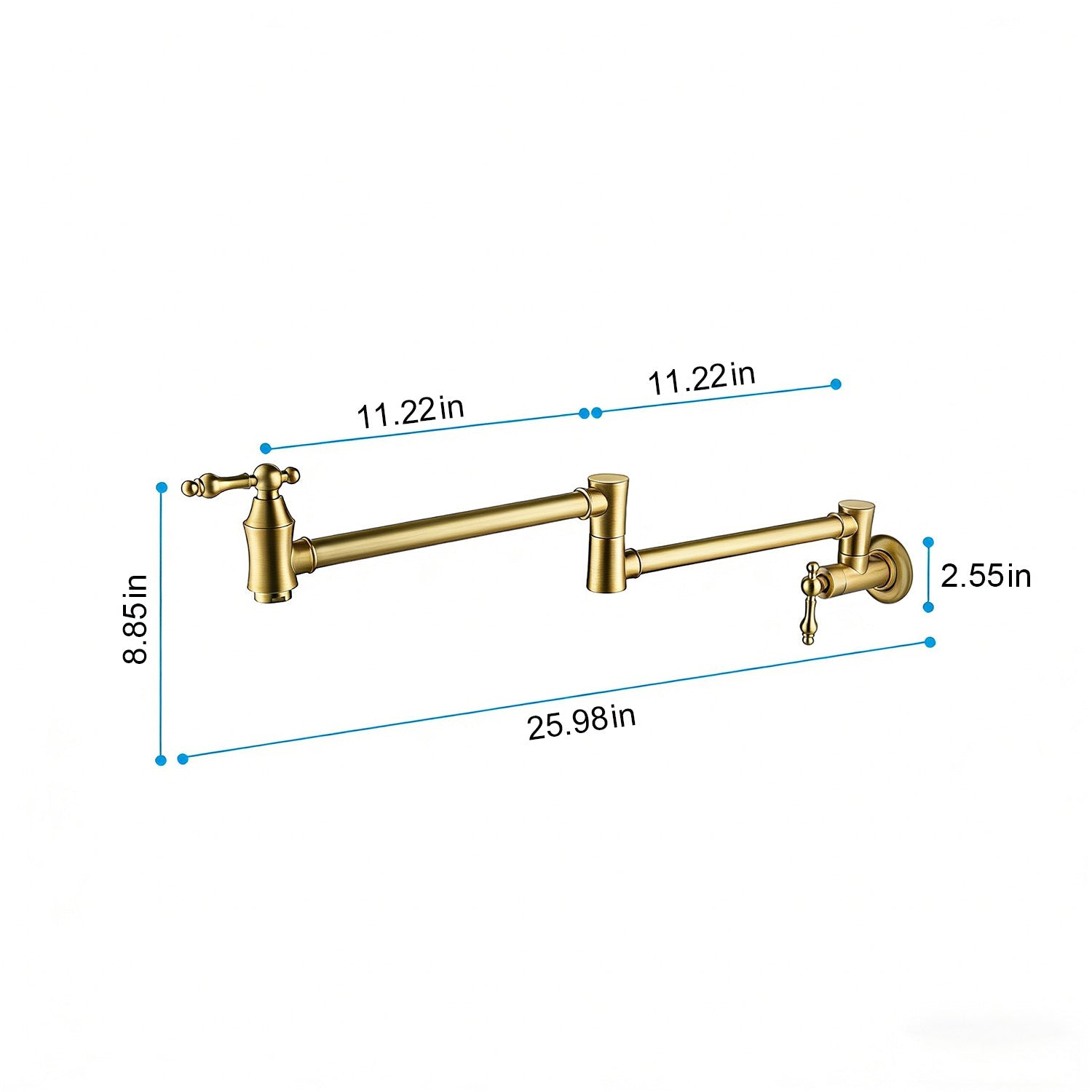 Wall Mount Folding Kitchen Pot Filler Faucet