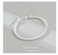 S925 Sterling Silver Korean Heavy-duty Flat Snake Chain