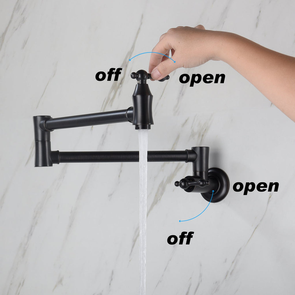 Wall Mount Folding Kitchen Pot Filler Faucet