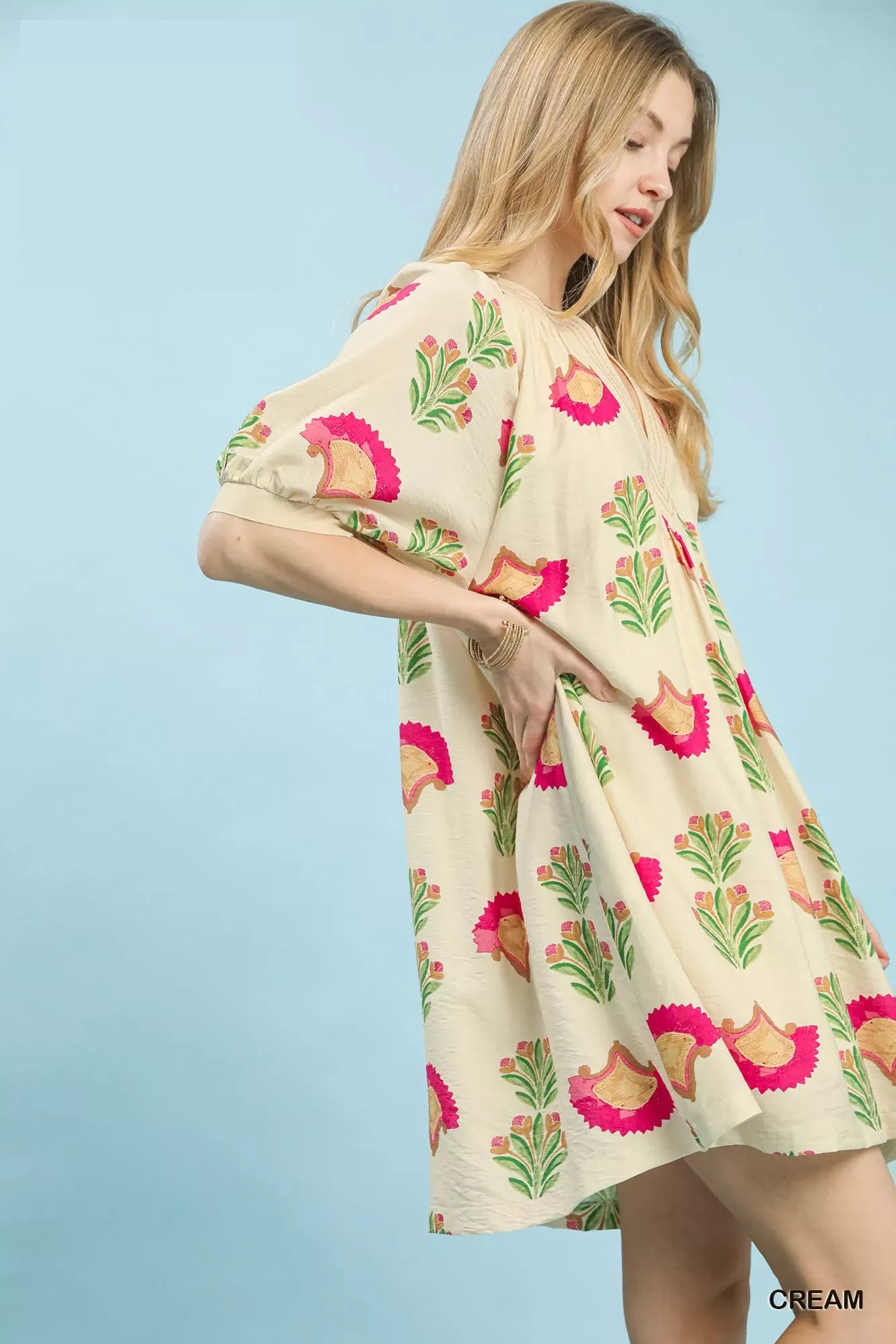 Umgee Abstract Print Mini Dress