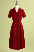 New Women's Solid Color Blazer Dress with Waist Design