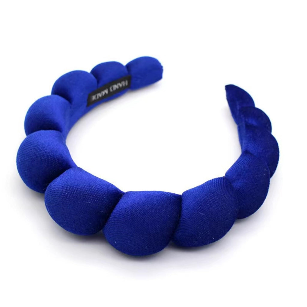 Uchyius Fashion Headbands for Women Padded Fabric Hair Bands Wide Velvet Non Slip Headband Hair Accessories for Women Girls (Royal Blue)