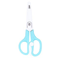 Blue And Red Baby Food ScissorsBaby Food ScissorsPortable Stainless Steel Scissor Children Safety Food Cutter with Cover for Baby Infant Complementary Food(Blue)