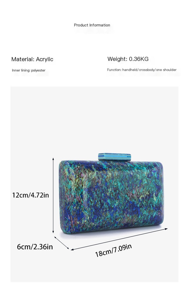 Colorful Mother-of-Pearl Evening Clutch for Women