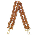 Lekesky Purse Strap Replacement Crossbody Brown Arrow Jacquard Purse Strap for Women Adjustable Bag Straps Replacement