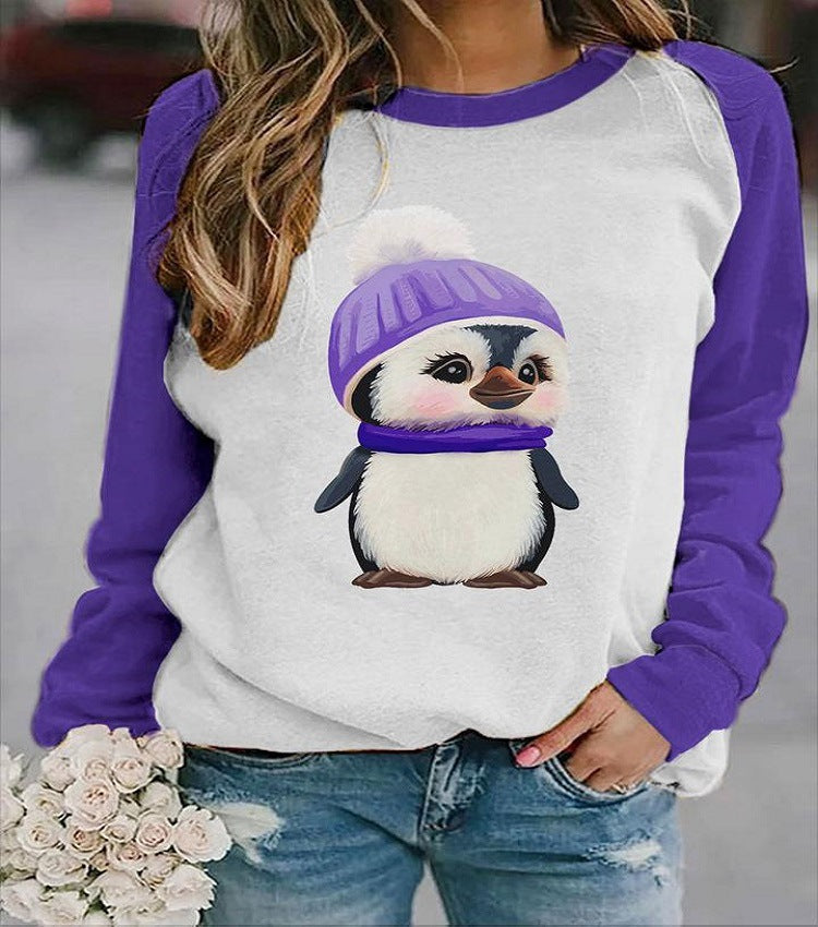 Women's Urban Casual Animal Print Pullover Sweater