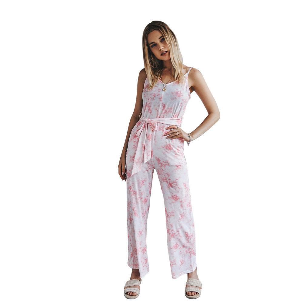2020 Summer Women's Designer Casual Wide Leg Jumpsuit