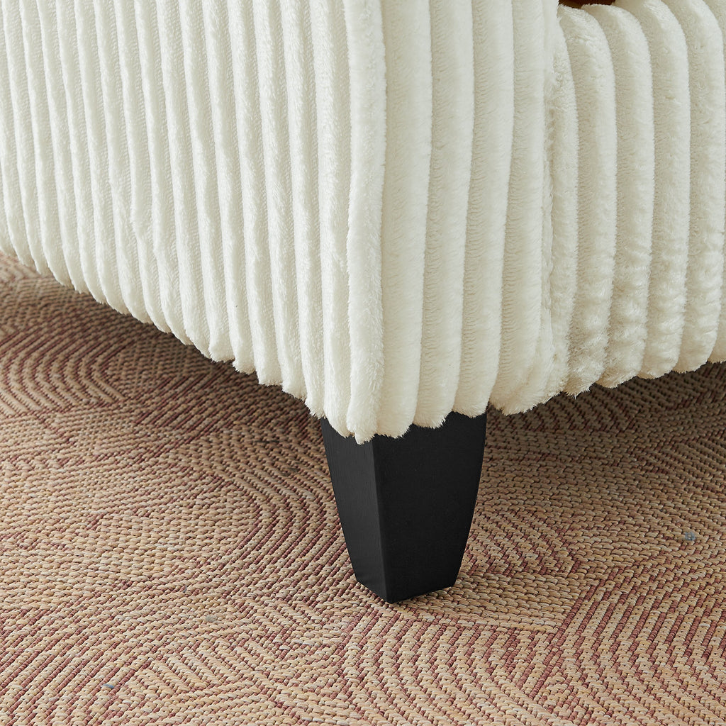 Lazy sofa chair, comfortable single-person sofa chair, with a backrest and soft seat cushion, having armrests on both sides, suitable for living room and bedroom - Beige