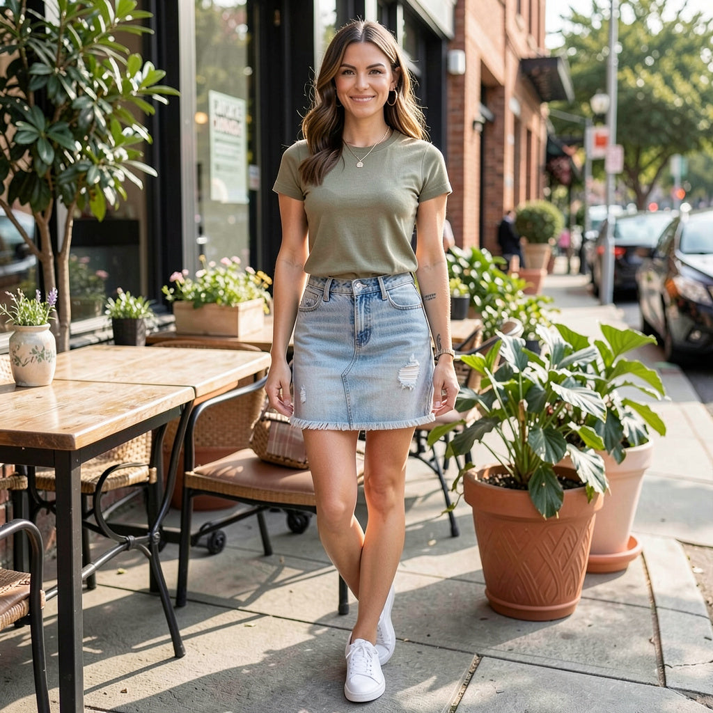 Celebrity Pink High-Rise Denim Skirt, Size 9