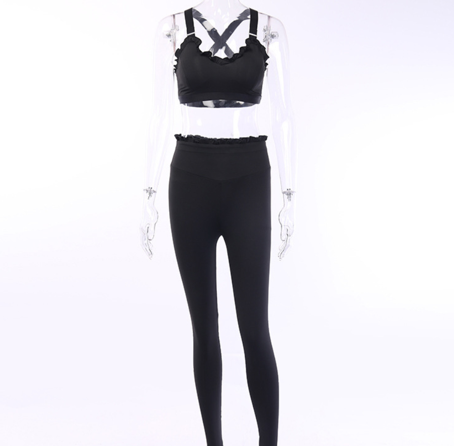 Lace Edge Yoga Set - Activewear Yoga Outfit