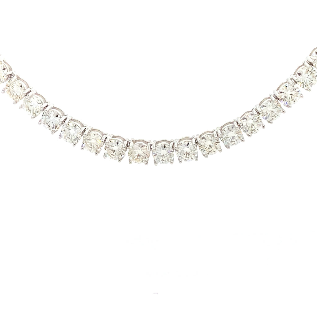 45.00ct Moissanite Tennis Necklace Sterling Silver