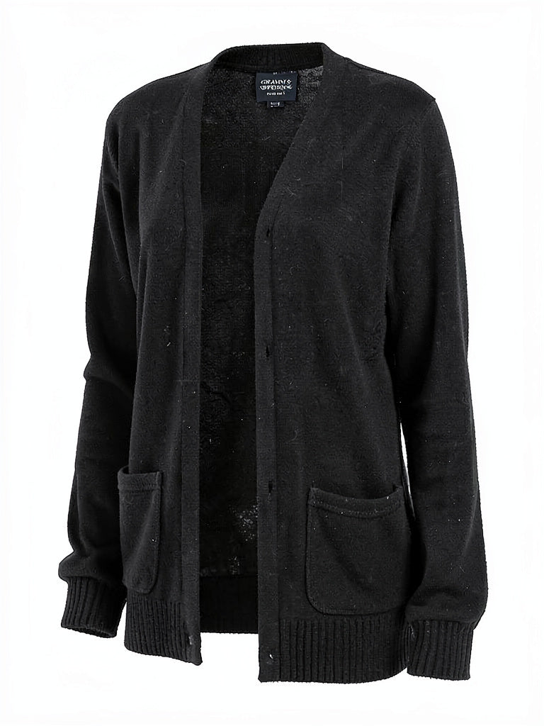 Velvet by Graham & Spencer Long Open-Front Cardigan, Size Small