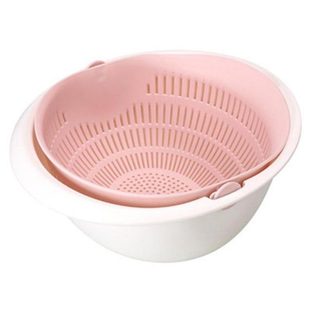 Silicone Double Drain Basket for Rice, Noodles, and Veggies