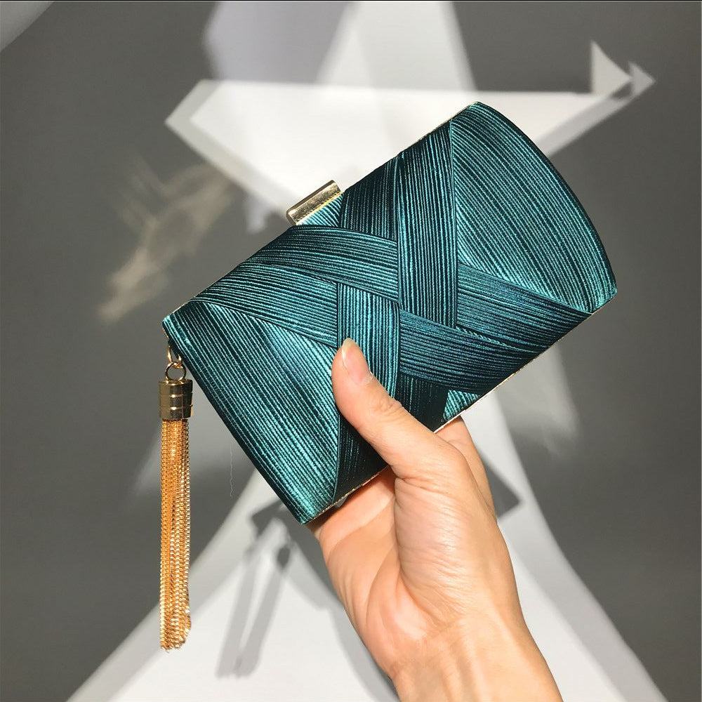 Luxury Designer Women's Tassel Clutch Evening Bag