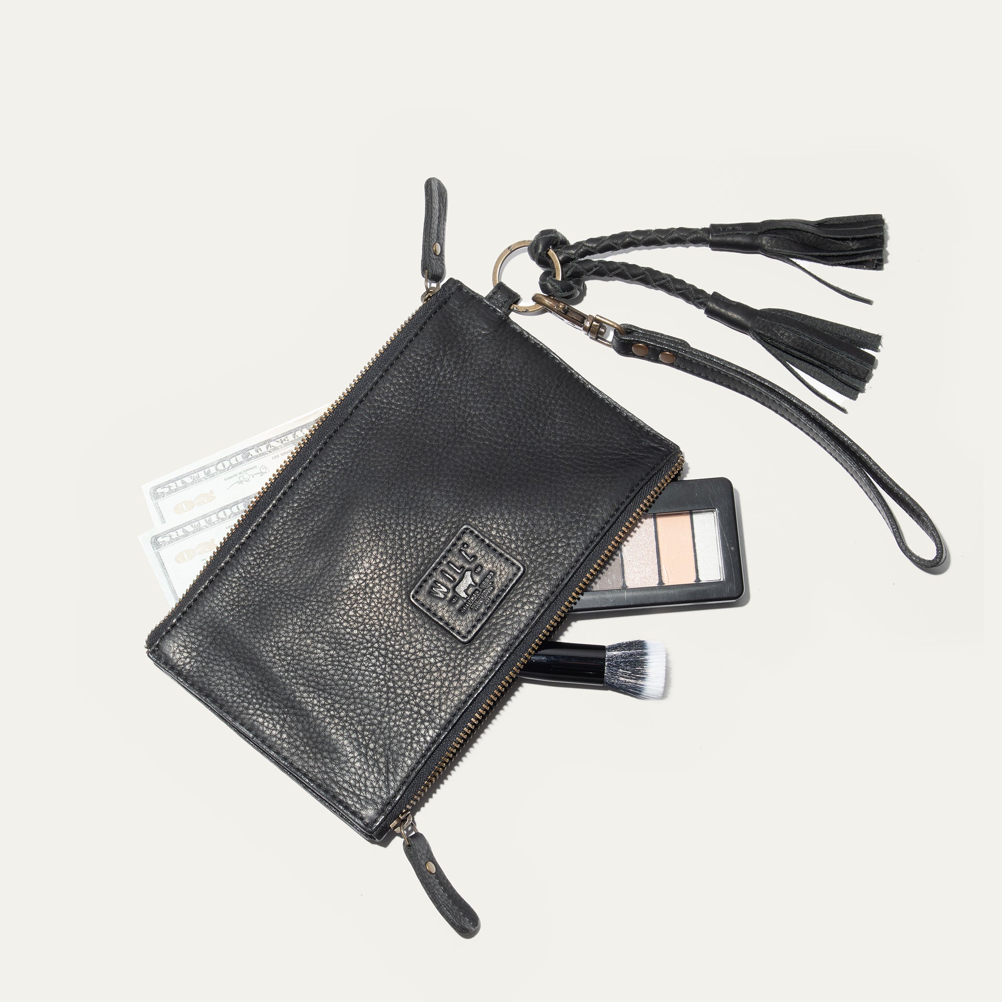 TWO ZIPPER POUCH