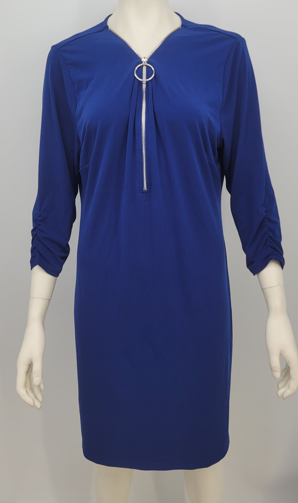 Jm Collection Zip-Neck a-Line Dress, Blue, Size XXL