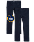 The Childrens Place Girls Uniform Stretch Skinny Chino Pants 2-Pack in Blue | Size 10 |