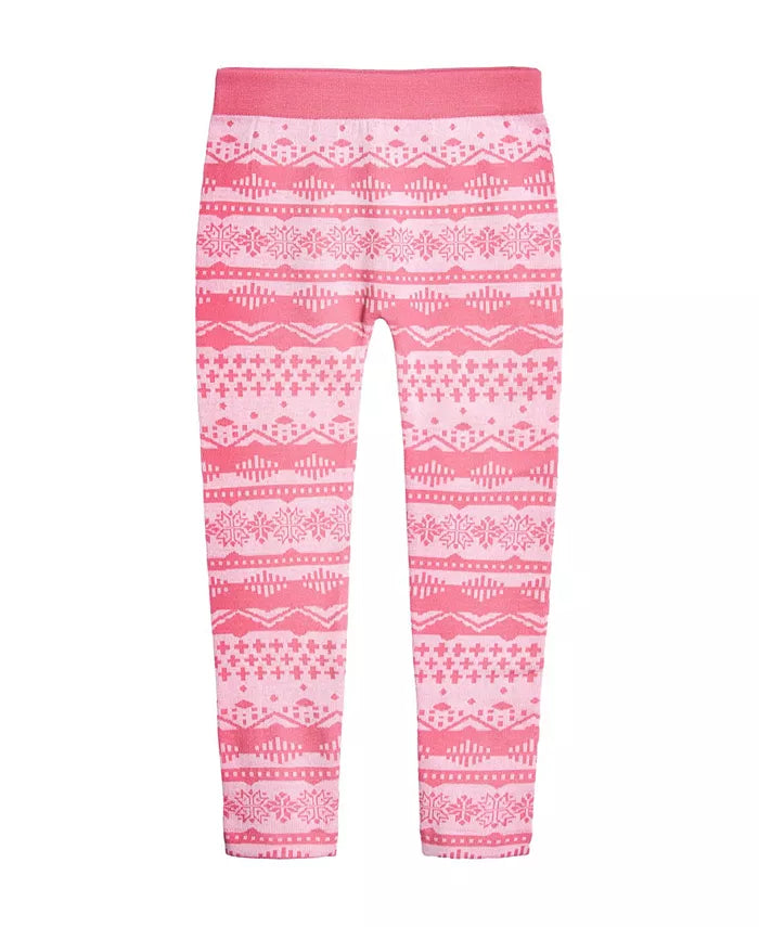 Epic Threads Big Girls Fair Isle Fleece Lined Sweater Legging