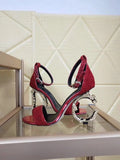 2020 New Metal Letter High Heel Sandals for Women