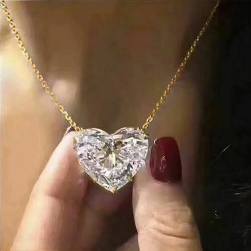 Love Necklace Single Zircon Jewelry Ladies Exquisite Clavicle Chain