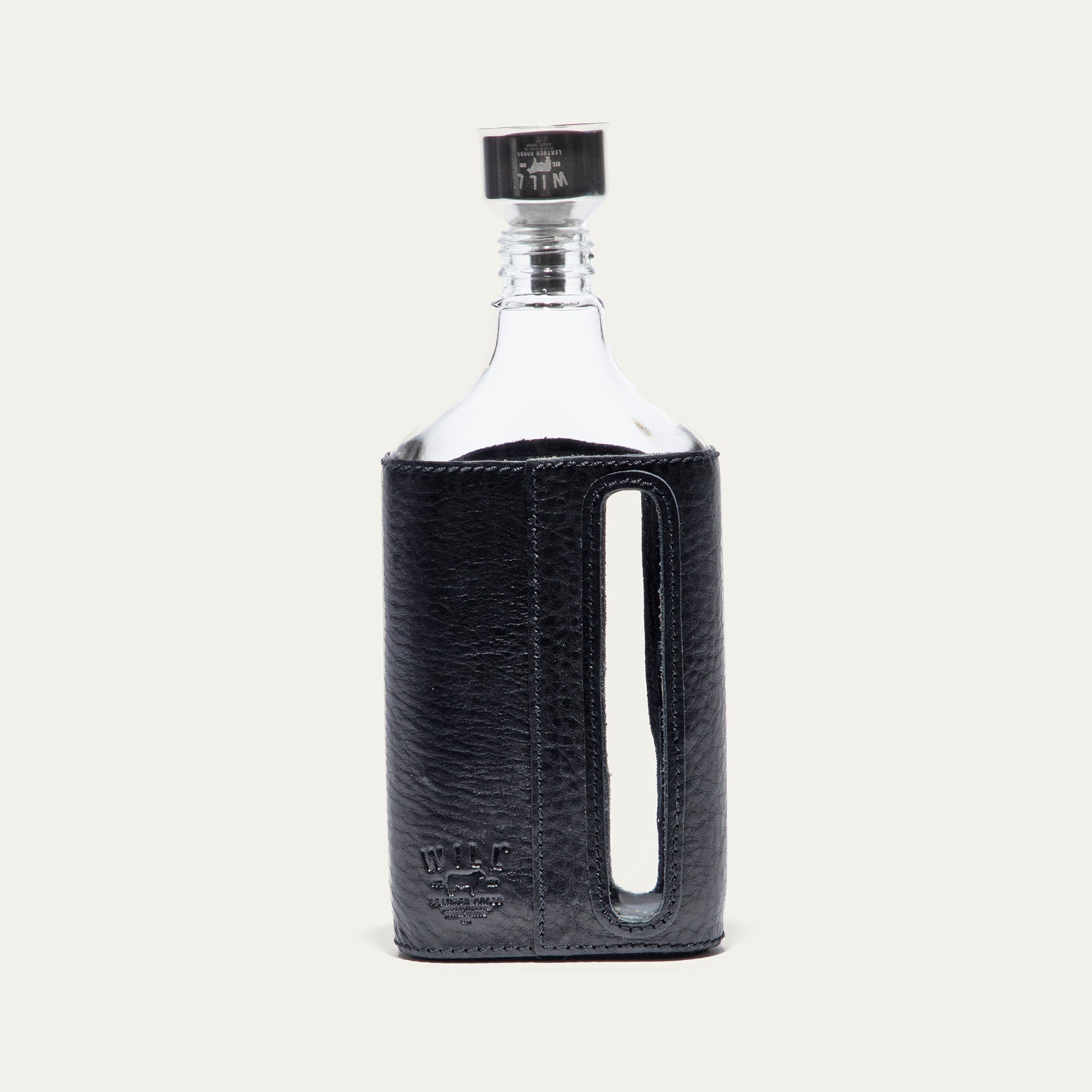 Glass Leather Flask 375Ml