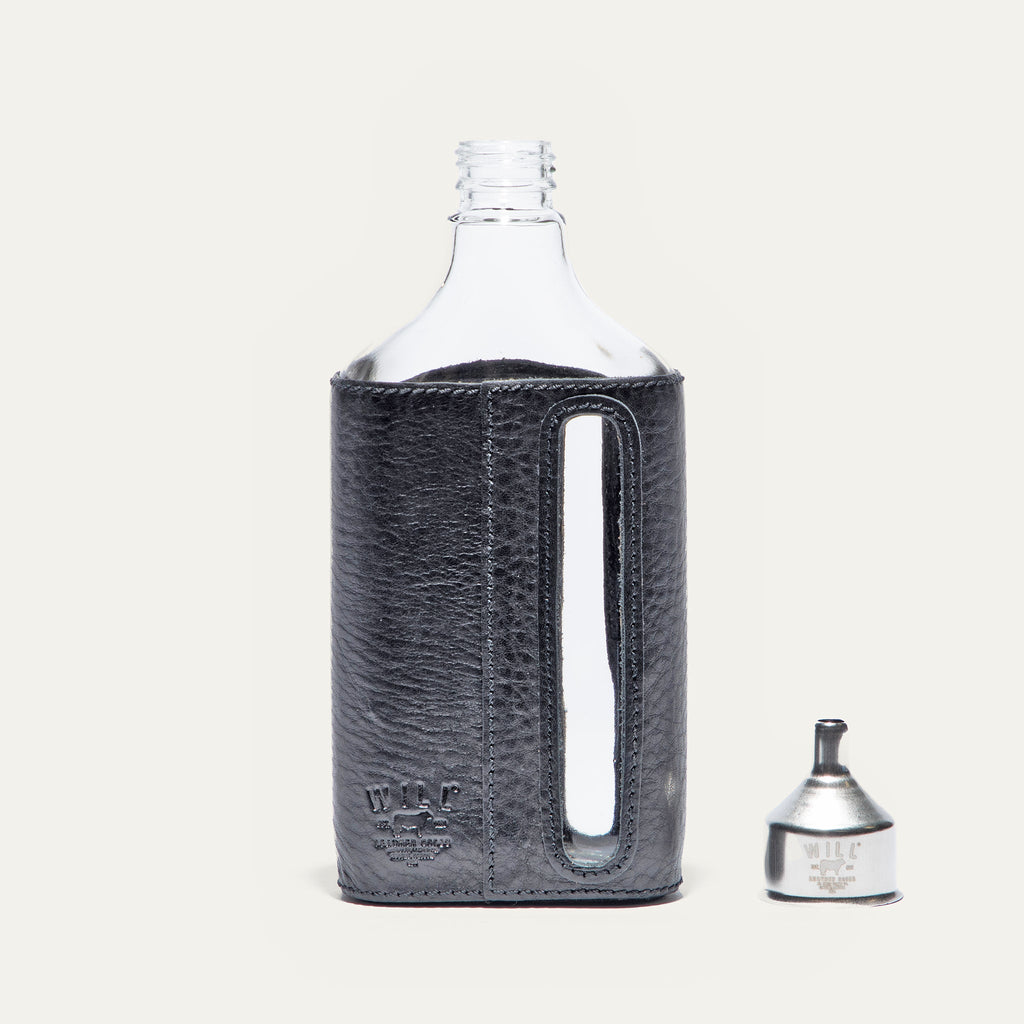 Glass Leather Flask 375Ml